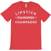 lipstick diamonds champagne T-Shirt