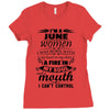 I Am A June Women Ladies Fitted T-Shirt