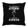 i will be running Throw Pillow
