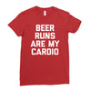 beer run cardio Ladies Fitted T-Shirt