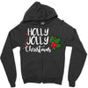 holly jolly christmas Zipper Hoodie
