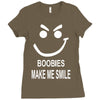boobies make me smile Ladies Fitted T-Shirt