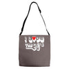 i love the 90's  musik dj fun Adjustable Strap Totes