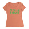 wicked smaht funny Women's Triblend Scoop T-shirt