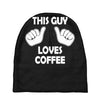 this guy loves coffee Baby Beanies