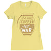 make coffee not war Ladies Fitted T-Shirt