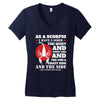 as a scorpio i have 3 sides Women's V-Neck T-Shirt