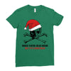 skull christmas Ladies Fitted T-Shirt