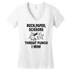 throat punch i win Women's V-Neck T-Shirt