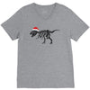 t rex skeleton santa claus V-Neck Tee