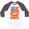 halloween american flag halloween american flag 3/4 Sleeve Shirt