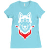 Siberian Husky Ladies Fitted T-Shirt