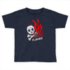 skull &amp; flames Toddler T-shirt