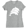 three dolphins Ladies Fitted T-Shirt