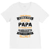 Super Cool Papa Of A Freaking Awesome Granddaughter V-Neck Tee