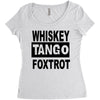 whiskey tango foxtrot Women's Triblend Scoop T-shirt