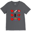 ls lesbian full heart V-Neck Tee