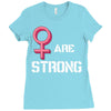Women's March We Are Strong Ladies Fitted T-Shirt