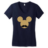 mickey mouse moustache Women's V-Neck T-Shirt