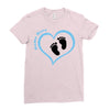 Baby Boy with Heart Any Name Customized Ladies Fitted T-Shirt