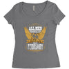 All Men Are Created Equal But Only The Best Are Born In February Women's Triblend Scoop T-shirt