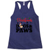 christmas dogs and paws Racerback Tank