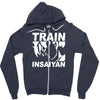 silver edition train insaiyan dragonball z insane bodybuilding goku Zipper Hoodie