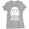 support the troops Ladies Fitted T-Shirt