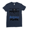 awesome poppa Ladies Fitted T-Shirt