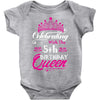 Celebrating With the 5th Birthday Queen Baby Onesie