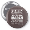 Born In March Pin-back button