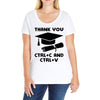 Thank You Ctrl+C And Ctrl+V Ladies Curvy T-Shirt