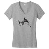 sharks with frickin laser beams t shirt soft funny austin powers tee d Women's V-Neck T-Shirt