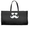 hipster glasses and moustache Weekender Totes