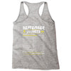 September Girl Facts Libra Racerback Tank