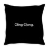 cling clang funny Throw Pillow