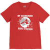 my dachshund rides shotgun V-Neck Tee