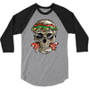 burger skull 3/4 Sleeve Shirt