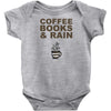 coffee books &amp; rain Baby Onesie