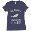 narwhals Ladies Fitted T-Shirt