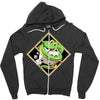 snake green Zipper Hoodie