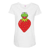 Kermit Strawberry Maternity Scoop Neck T-shirt