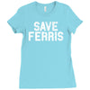 save ferris Ladies Fitted T-Shirt