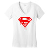 dripping blood Women's V-Neck T-Shirt