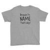 because i'm name that why Youth Tee