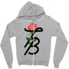 Tessa Brooks Rose Zipper Hoodie