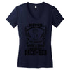 Never Underestimate Dog Rescuer Who Was Born December Women's V-Neck T-Shirt