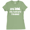 i still play with trains Ladies Fitted T-Shirt