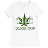 THC Toke Hold Cough T-Shirt Ladies Fitted T-Shirt