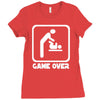 game over daddy funny Ladies Fitted T-Shirt